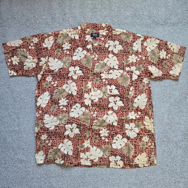 [BUNJANG] Press Attache Hawaiian Short Sleeve Shirt L-XL / Press Attache 하와이안 반팔 셔츠 L-XL(100-105)
