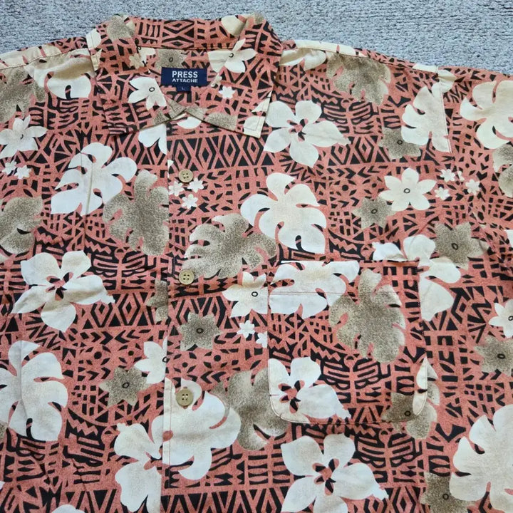 [BUNJANG] Press Attache Hawaiian Short Sleeve Shirt L-XL / Press Attache 하와이안 반팔 셔츠 L-XL(100-105)