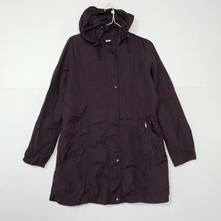 [BUNJANG] LEEDONGSOO Hooded Long Windbreaker Burgundy Coat / LEEDONGSOO 스초츠 후드 롱 바람막이 버건디 코트 ㅡ0161