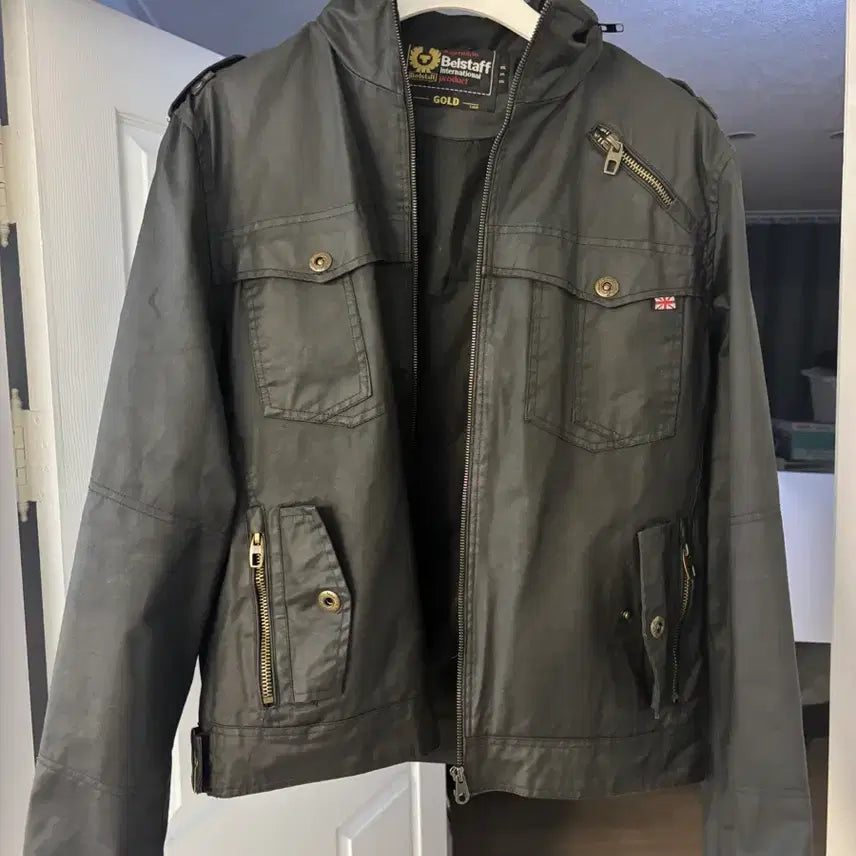[BUNJANG] Belstaff Gold Label Mahogany Waxed Cotton Blouson Jacket / 벨스타프 골드라벨 / 마호가니 왁스 코튼 블루종 야상 / 2xl 110
