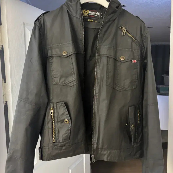 [BUNJANG] Belstaff Gold Label Mahogany Waxed Cotton Blouson Jacket / 벨스타프 골드라벨 / 마호가니 왁스 코튼 블루종 야상 / 2xl 110