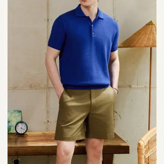 [BUNJANG] The Knit Company Oreo Polo Knit Blue XL / 더니트컴퍼니 오레오 폴로 니트 블루 XL 두벌