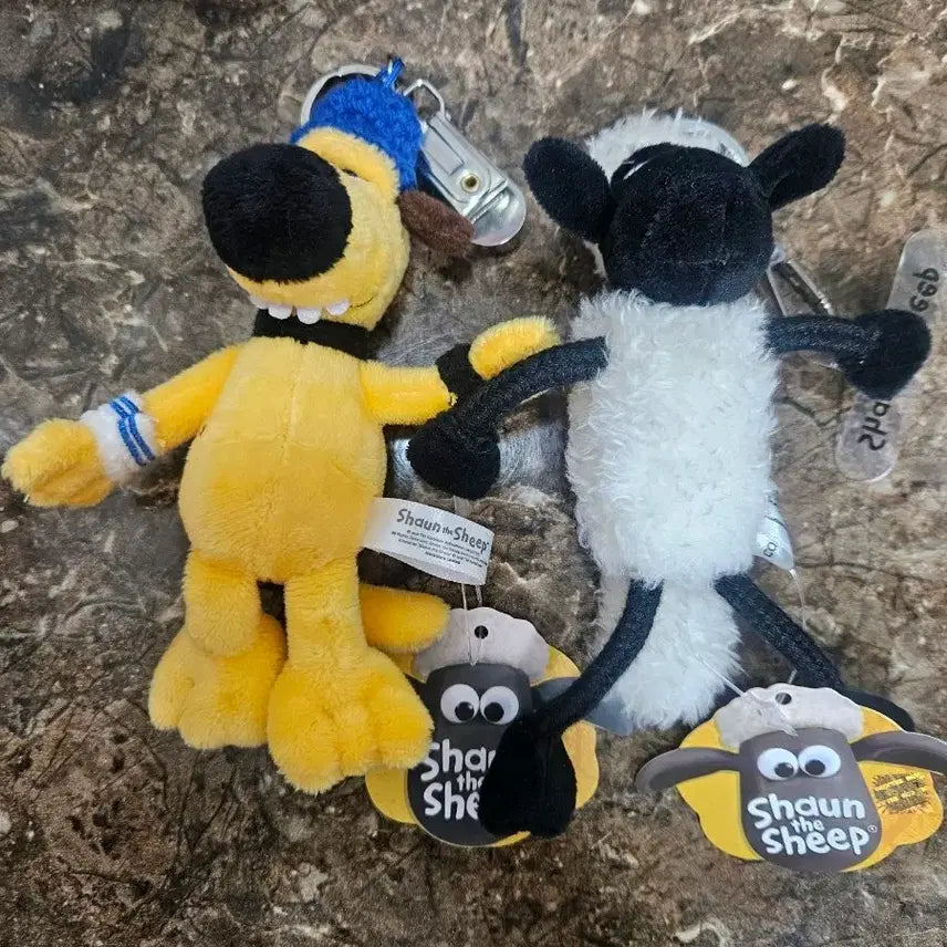 [BUNJANG] Shaun the Sheep 2-Piece Keyring Set / 숀더쉽 인형 키링 2종 세트