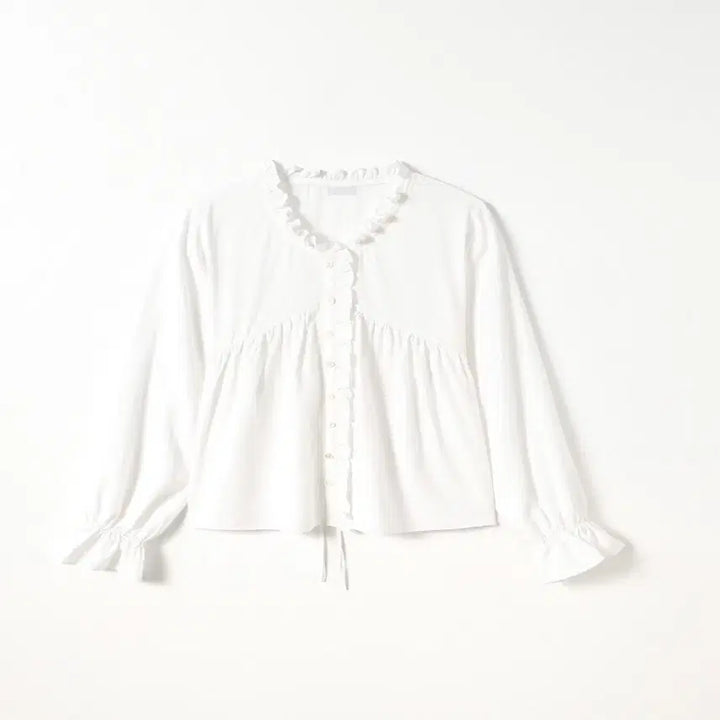 [BUNJANG] Le Vain Lily Ribbon Blouse - White / 르베인 Lily Ribbon Blouse 미개봉  /르플레인온트릴리코츠