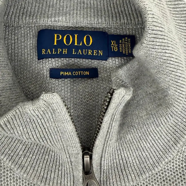 [BUNJANG] Polo Ralph Lauren Half-Zip Knit XL / [XL] 폴로 랄프로렌 하프넥 반집업 니트 그레이