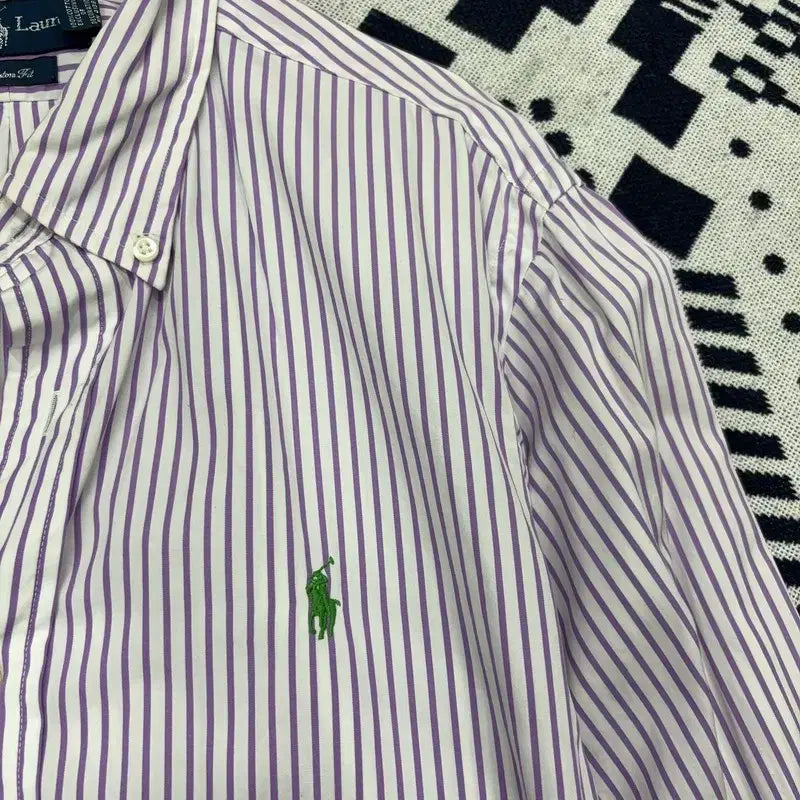 [BUNJANG] Polo Ralph Lauren Custom Fit Striped Button-Down Shirt L / 폴로 랄프로렌 커스텀핏 버튼다운 스트라이프 셔츠 L P00030