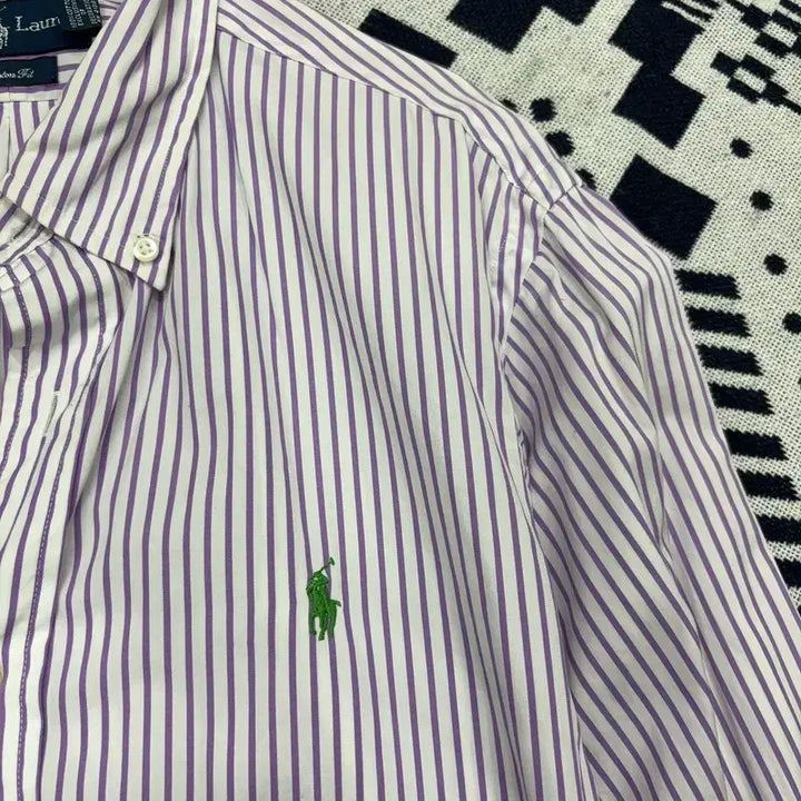 [BUNJANG] Polo Ralph Lauren Custom Fit Striped Button-Down Shirt L / 폴로 랄프로렌 커스텀핏 버튼다운 스트라이프 셔츠 L P00030