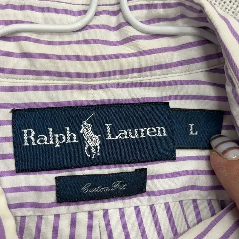 [BUNJANG] Polo Ralph Lauren Custom Fit Striped Button-Down Shirt L / 폴로 랄프로렌 커스텀핏 버튼다운 스트라이프 셔츠 L P00030