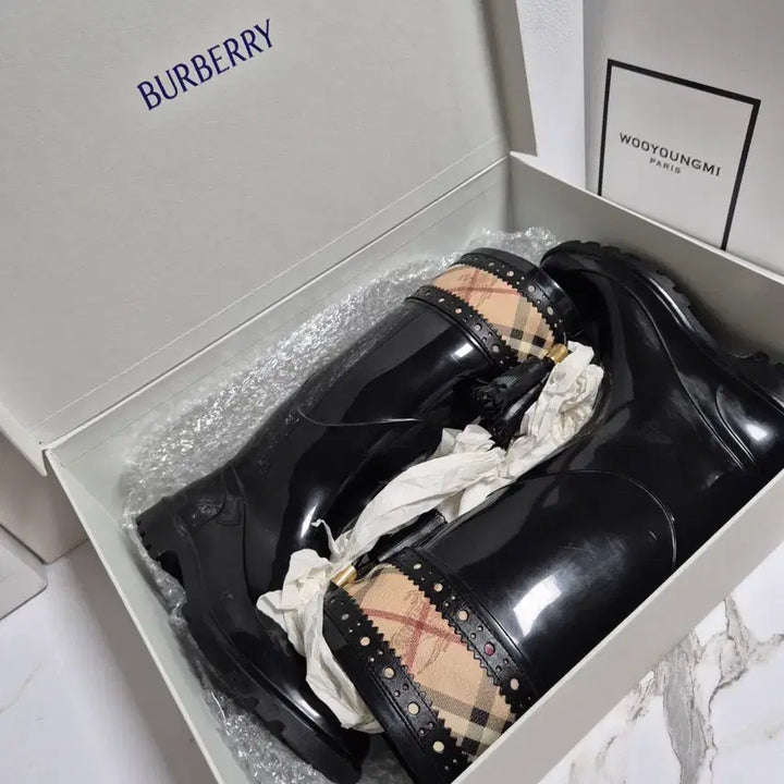 [BUNJANG] Burberry Check Pattern Rain Boots / (정품) 버버리 체크 패턴 레인부츠 장화 35