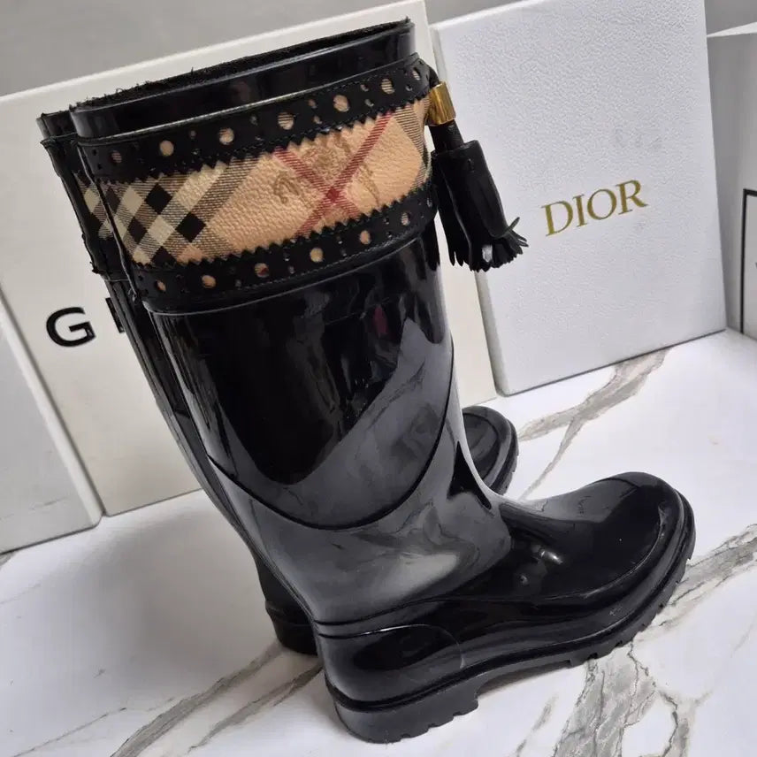 [BUNJANG] Burberry Check Pattern Rain Boots / (정품) 버버리 체크 패턴 레인부츠 장화 35
