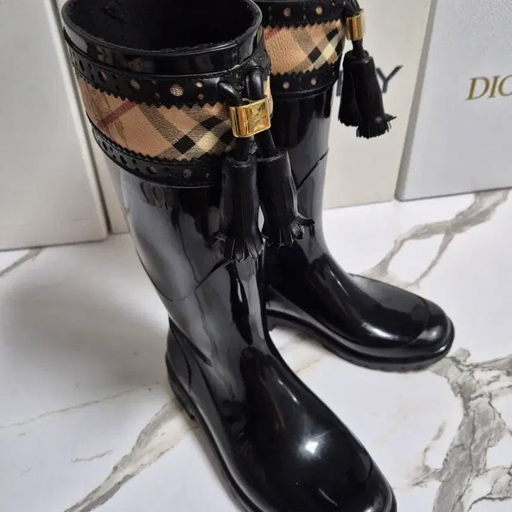 [BUNJANG] Burberry Check Pattern Rain Boots / (정품) 버버리 체크 패턴 레인부츠 장화 35