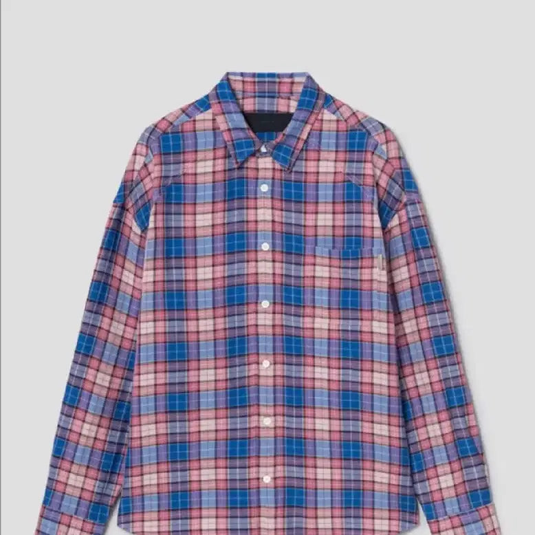 [BUNJANG] JUUN.J Sundown Pink Linen Check Relaxed Fit Shirt / 준지 선다운 핑크 리넨 체크 루즈핏 셔츠 - 핑크