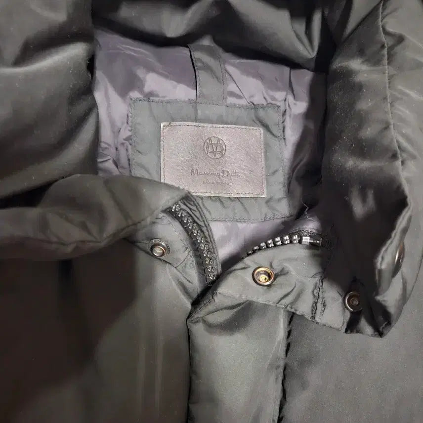[BUNJANG] Massimo Dutti Black Long Padded Hooded Jumper / 마시모두띠 블랙 롱 패딩 점퍼 후드패딩