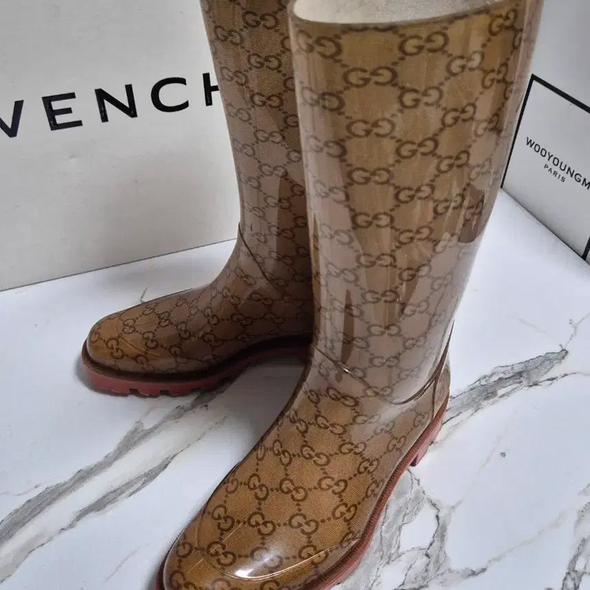 [BUNJANG] Gucci GG Logo Rain Boots 37 / (정품) 구찌 GG 로고 레인부츠 장화 37