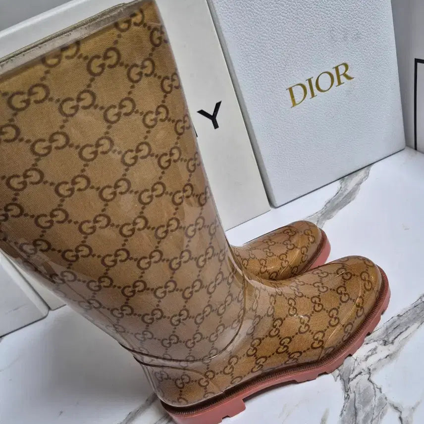 [BUNJANG] Gucci GG Logo Rain Boots 37 / (정품) 구찌 GG 로고 레인부츠 장화 37