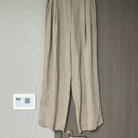 [BUNJANG] La Room Linen Wide Tucked Pants (M) / 라룸 린넨 핀턱 와이드 팬츠 m