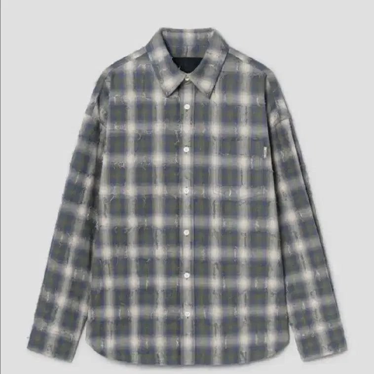 [BUNJANG] JUUN.J Grid Needle Check Loose Fit Shirt / JUUN.J 그리드 니들 체크 루즈핏 셔츠 - 그린