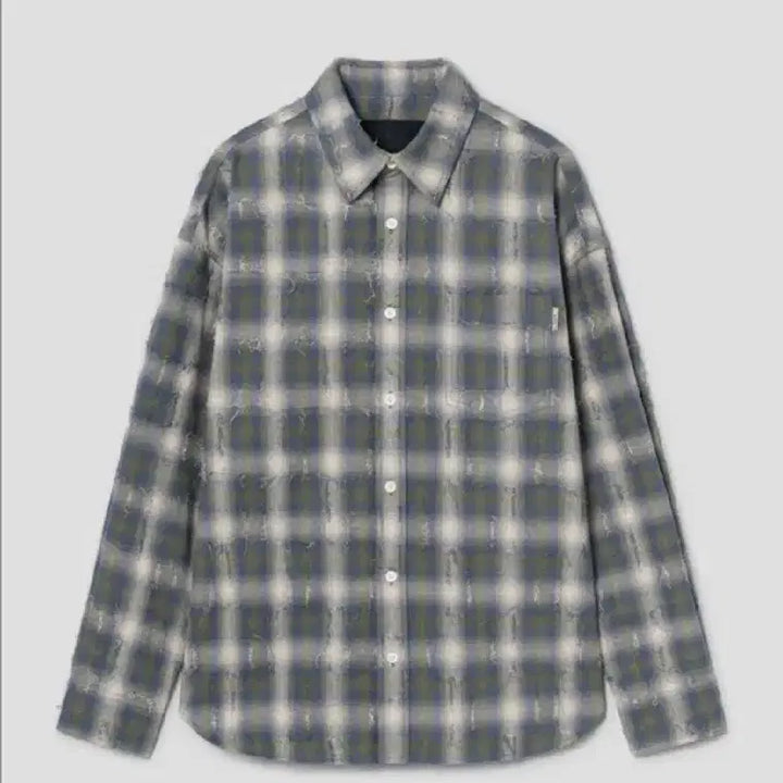 [BUNJANG] JUUN.J Grid Needle Check Loose Fit Shirt / JUUN.J 그리드 니들 체크 루즈핏 셔츠 - 그린