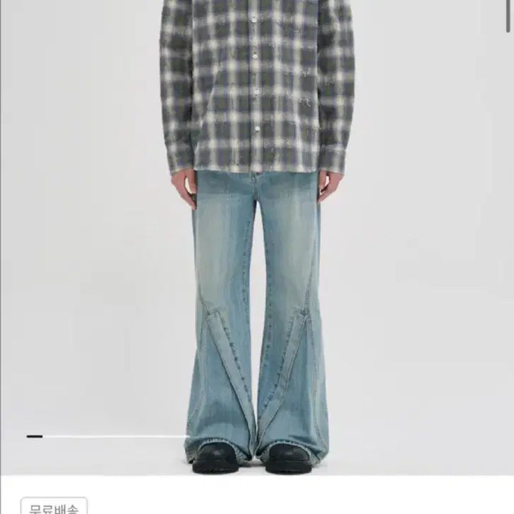 [BUNJANG] JUUN.J Grid Needle Check Loose Fit Shirt / JUUN.J 그리드 니들 체크 루즈핏 셔츠 - 그린