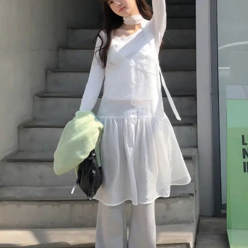 [BUNJANG] Morearound Frill Bustier Dress / [새상품] 모어라운드 프릴 뷔스티에 원피스
