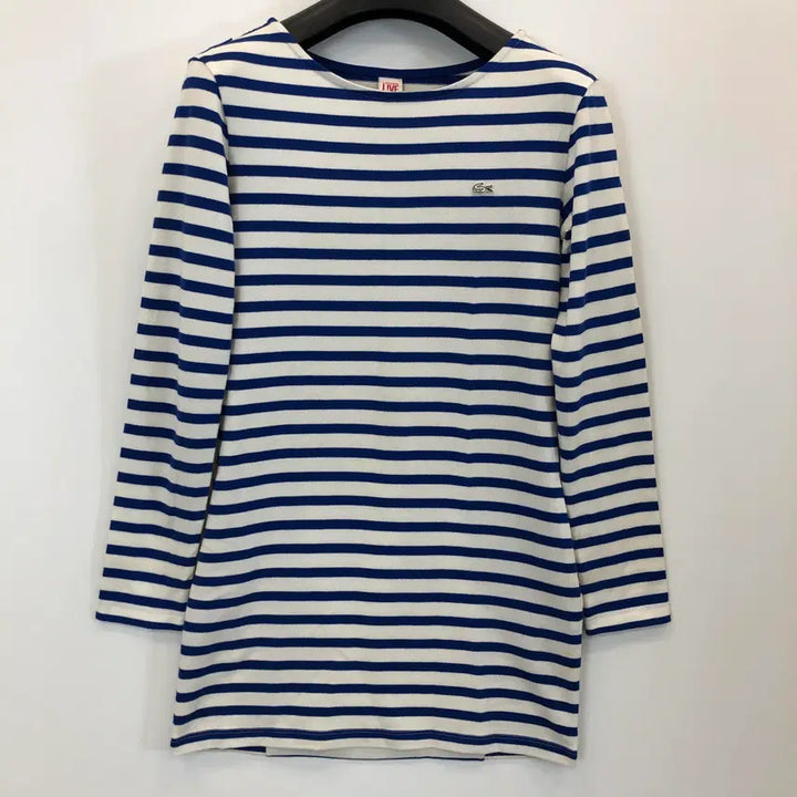 [BUNJANG] Lacoste Live White Crocodile Stripe Dress XS / 라코스테 라이브 화이트악어 스트라이프 원피스 XS