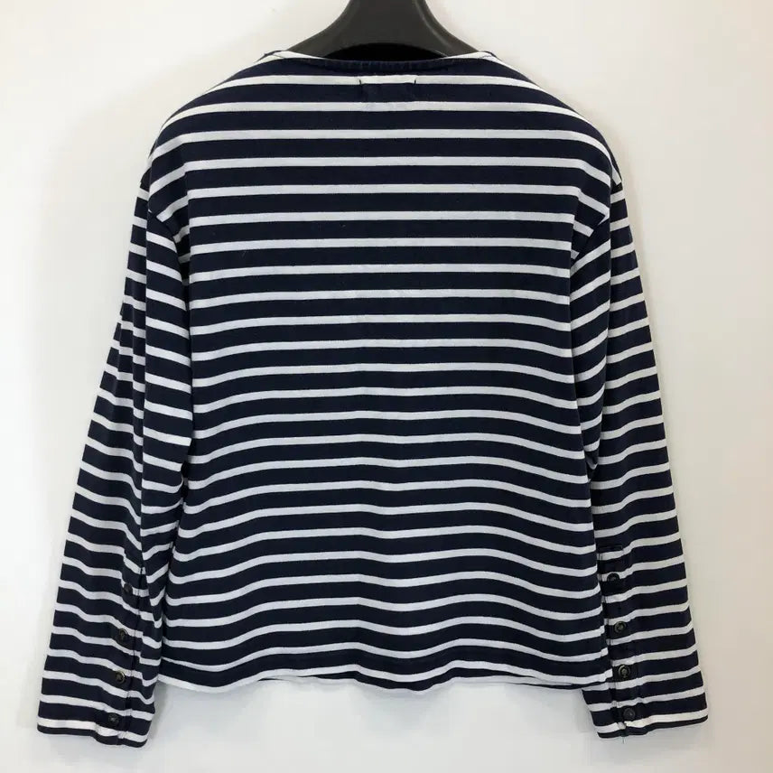 [BUNJANG] Studio Tomboy Stripe Oversized Long Sleeve Shirt / 스튜디오톰보이 스트라이프 오버 롱슬리브 FREE