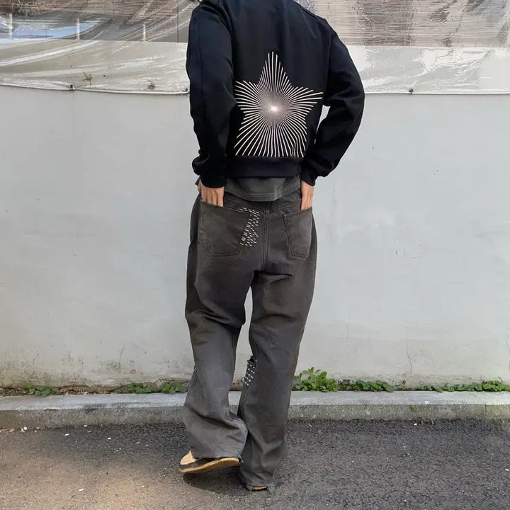 [BUNJANG] Lost Town Supply 30 Years Dying Work Pants Sashiko / 로스트타운서플라이 30Years Dying 워크팬츠 Sashiko