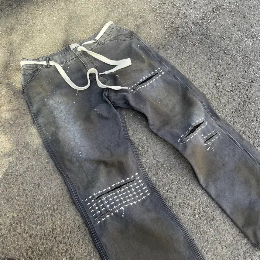 [BUNJANG] Lost Town Supply 30 Years Dying Work Pants Sashiko / 로스트타운서플라이 30Years Dying 워크팬츠 Sashiko