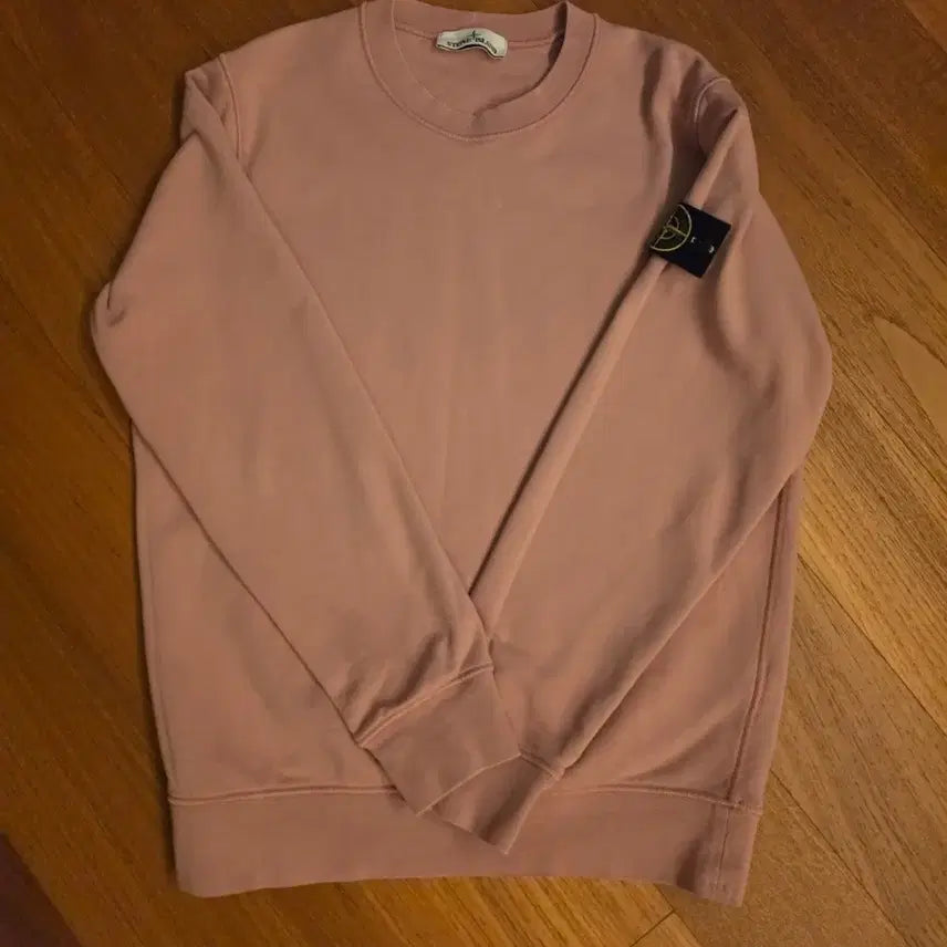 [BUNJANG] Stone Island 21SS Sweatshirt Light Pink / 스톤아일랜드 21ss 맨투맨 연핑크 딸기우유색 L