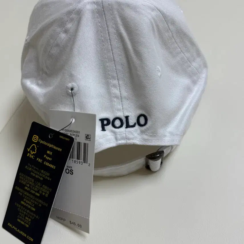 [BUNJANG] Polo Ralph Lauren Cap Hat (White) / 폴로 랄프로렌 볼캡모자 (화이트)(새상품)