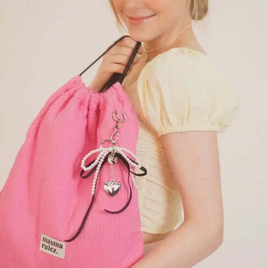 [BUNJANG] Masma Rulez Pink Drawstring Backpack / masma rulez 핑크색  drawstring 백팩 마스마룰즈 책가방