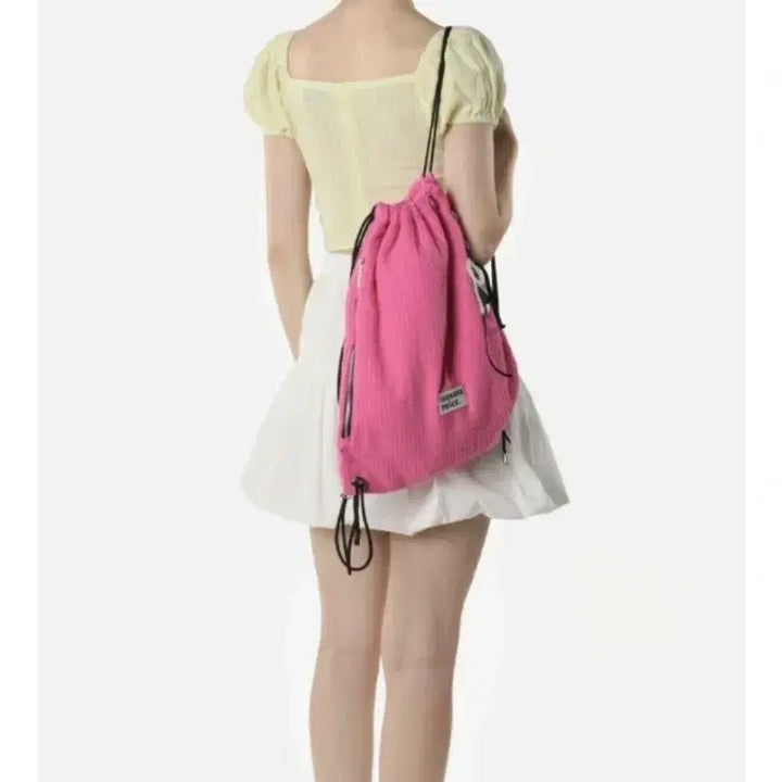 [BUNJANG] Masma Rulez Pink Drawstring Backpack / masma rulez 핑크색  drawstring 백팩 마스마룰즈 책가방