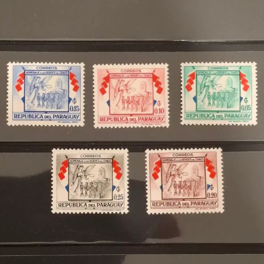 [BUNJANG] Paraguay 1939 Chaco War Commemorative Stamp / (4관/A36) 1939년 파라과이 전쟁의여신5완 기념우표(A6)저렴