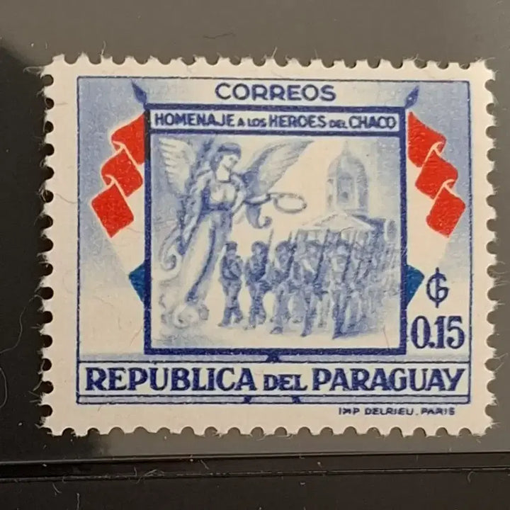 [BUNJANG] Paraguay 1939 Chaco War Commemorative Stamp / (4관/A36) 1939년 파라과이 전쟁의여신5완 기념우표(A6)저렴