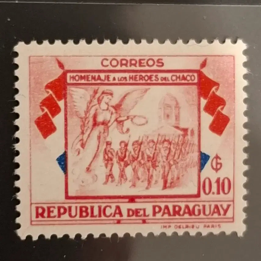 [BUNJANG] Paraguay 1939 Chaco War Commemorative Stamp / (4관/A36) 1939년 파라과이 전쟁의여신5완 기념우표(A6)저렴