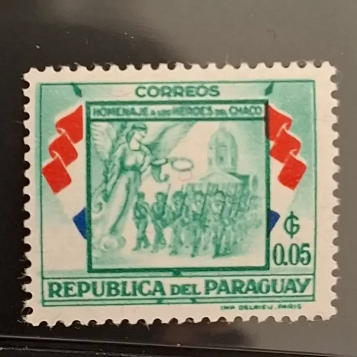 [BUNJANG] Paraguay 1939 Chaco War Commemorative Stamp / (4관/A36) 1939년 파라과이 전쟁의여신5완 기념우표(A6)저렴