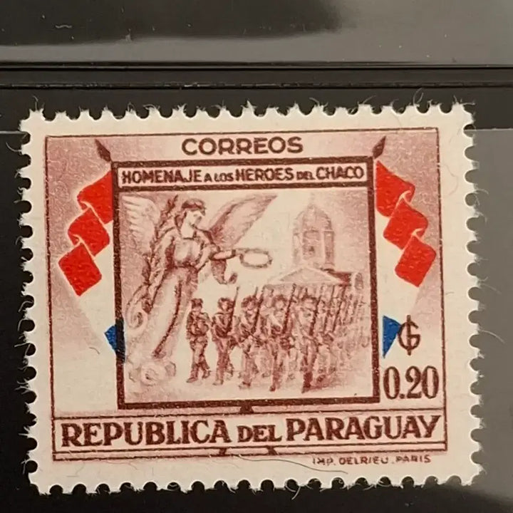 [BUNJANG] Paraguay 1939 Chaco War Commemorative Stamp / (4관/A36) 1939년 파라과이 전쟁의여신5완 기념우표(A6)저렴