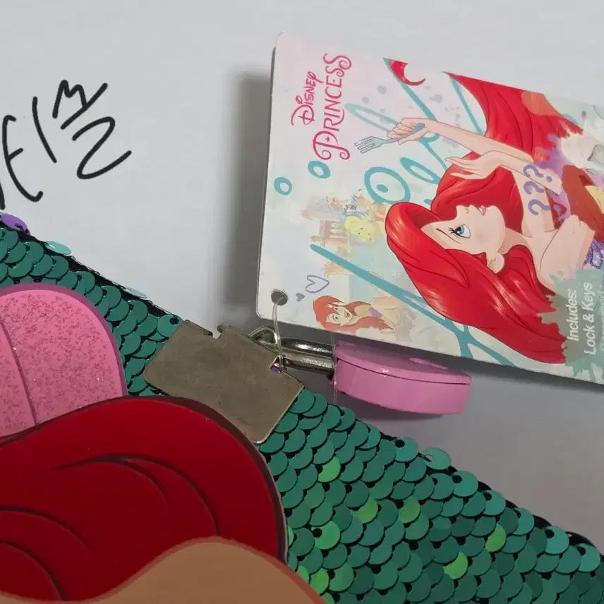 [BUNJANG] Disney Ariel Sequin Diary / 디즈니 에리얼(인어공주) 스팽글 다이어리