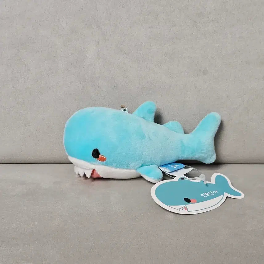 [BUNJANG] Baby Shark Mint Shark Keychain Plush / 아기상어 민트상어 키링 인형