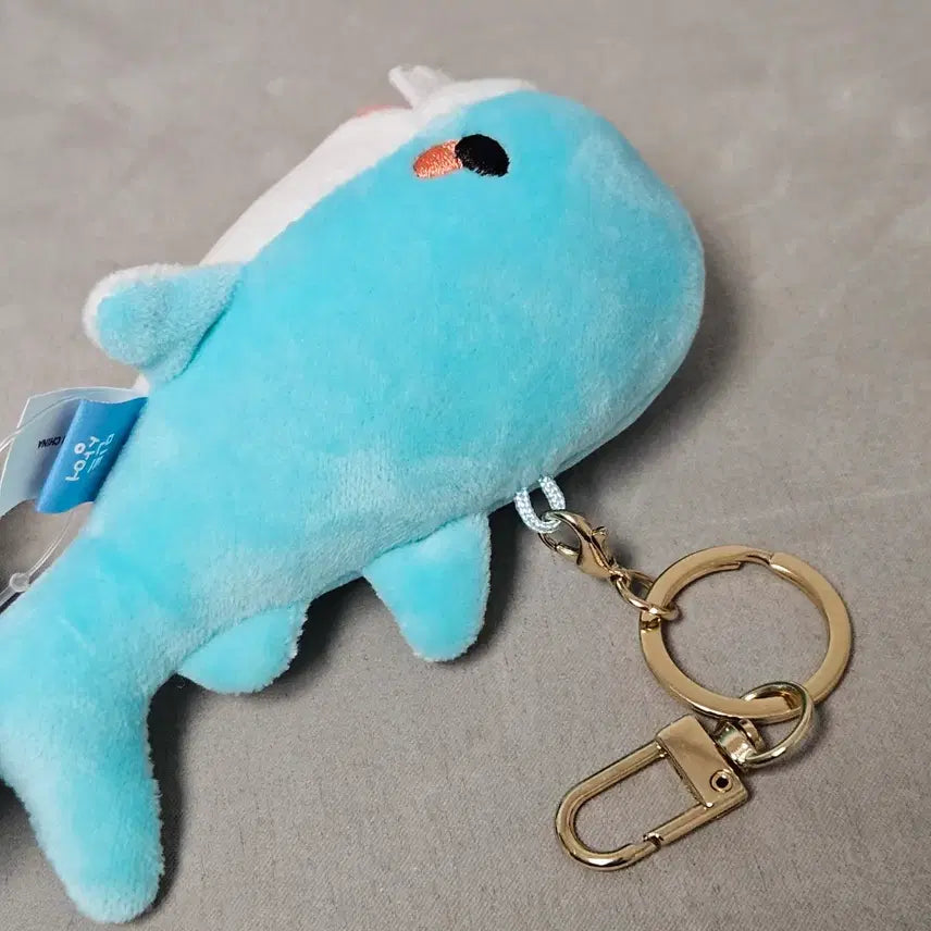 [BUNJANG] Baby Shark Mint Shark Keychain Plush / 아기상어 민트상어 키링 인형