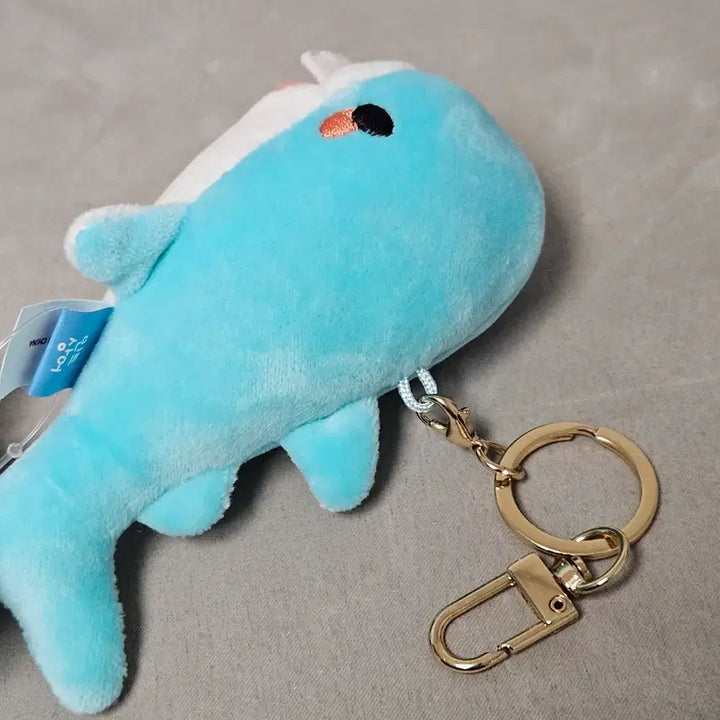 [BUNJANG] Baby Shark Mint Shark Keychain Plush / 아기상어 민트상어 키링 인형