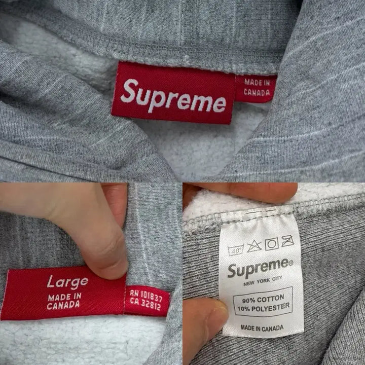 [BUNJANG] Supreme Hoodie Grey (L) / 00년대 슈프림 후드티 그레이 (L)