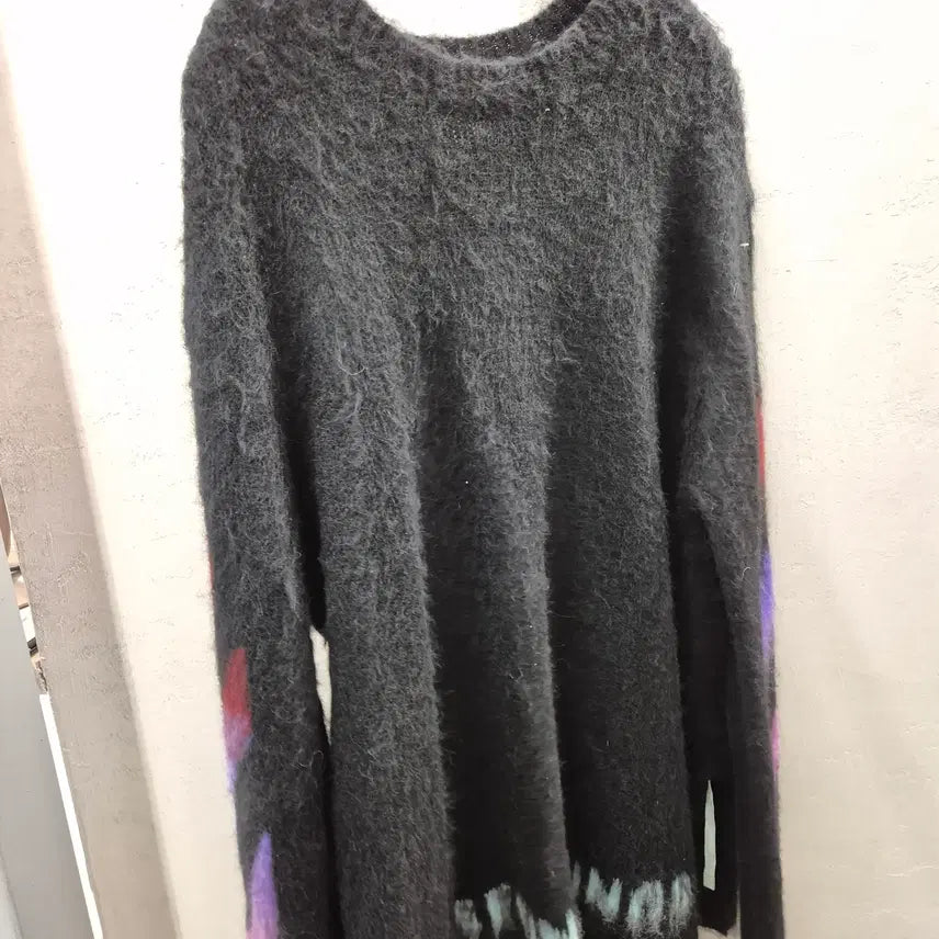 [BUNJANG] Off-White Gradient Mohair Knit Sweater / 오프화이트 그라데이션 모헤어 니트 S