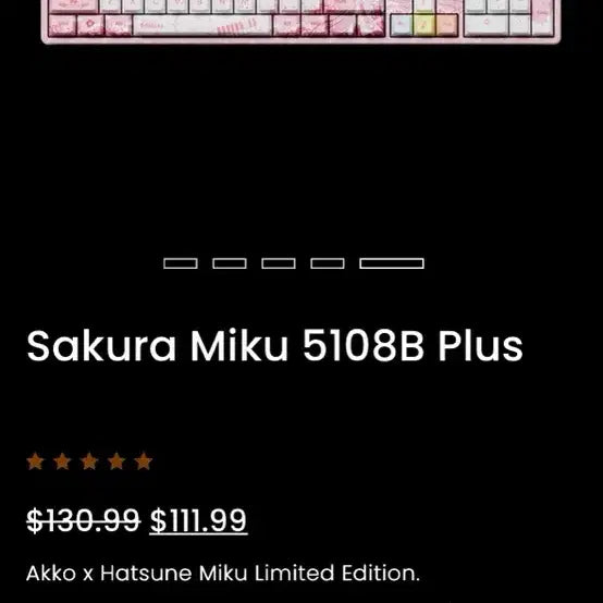 [SOLD OUT] AKKO Sakura Miku 5108B Plus 키보드 미개봉