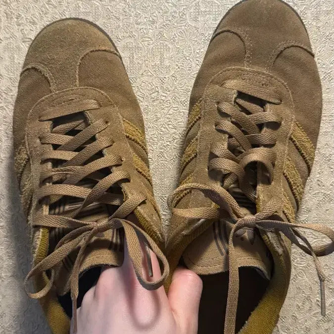 [BUNJANG] Adidas Suede Brown Sneakers / 아디다스 스웨이드 운동화 브라운