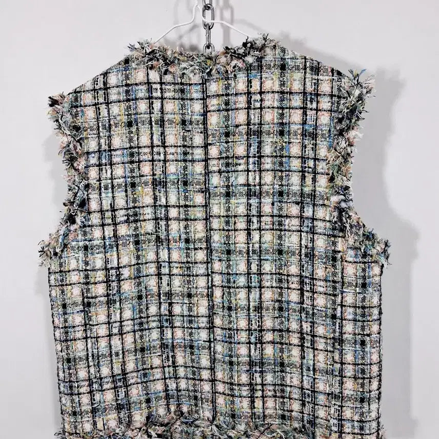 [BUNJANG] Grazia Tweed Check Vest / 그라치아 트위드 체크 조끼 베스트