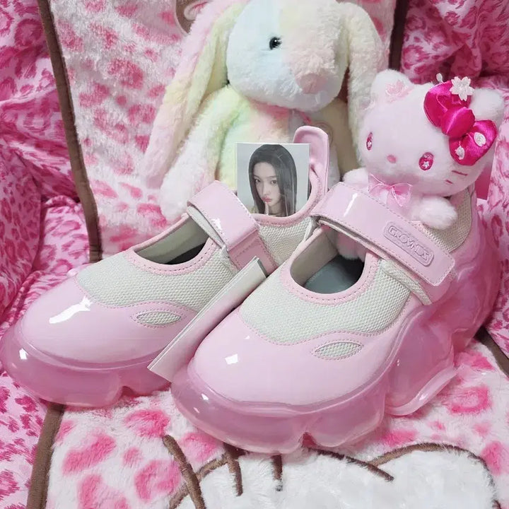 [BUNJANG] Grounds Muphy Mary Jane Strawberry Pink Enamel Shoes / 그라운즈 무피 메리제인 스트로베리 핑크 에나멜