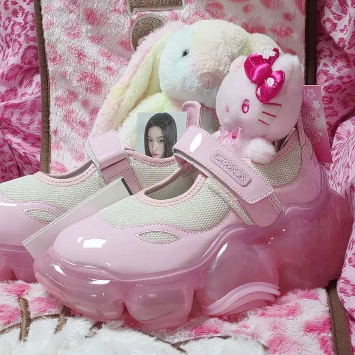 [BUNJANG] Grounds Muphy Mary Jane Strawberry Pink Enamel Shoes / 그라운즈 무피 메리제인 스트로베리 핑크 에나멜