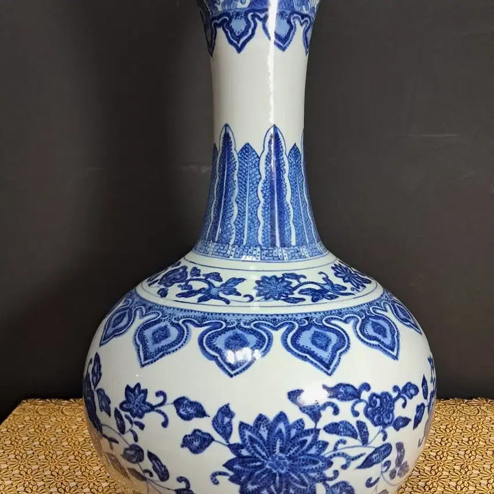 [BUNJANG] Celadon Porcelain Vase / 청화백자 도자기 꽃병(높이약 37.5cm)