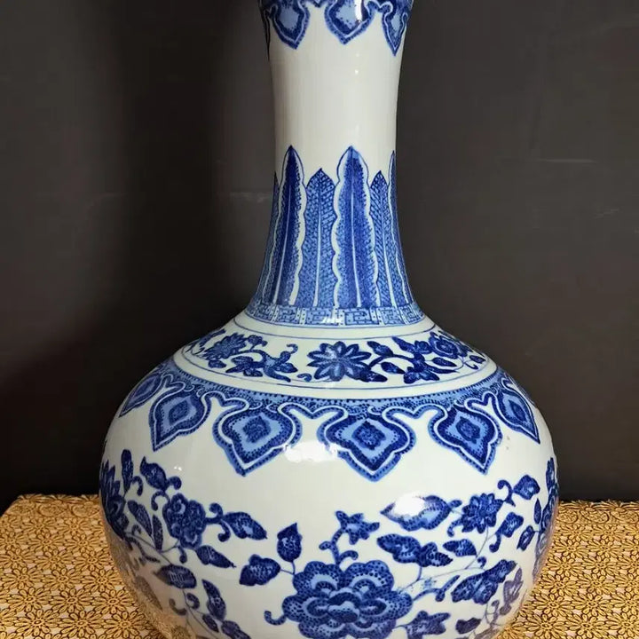 [BUNJANG] Celadon Porcelain Vase / 청화백자 도자기 꽃병(높이약 37.5cm)
